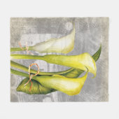 Macrobloem Calla lily Fleece Deken (Voorkant (Horizontaal))