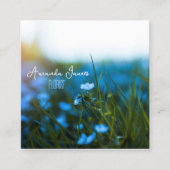 Macrobloemen in veld, voor bloemist, Visitekaartje (Voorkant)