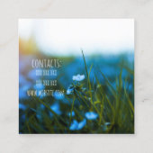 Macrobloemen in veld, voor bloemist, Visitekaartje (Achterkant)