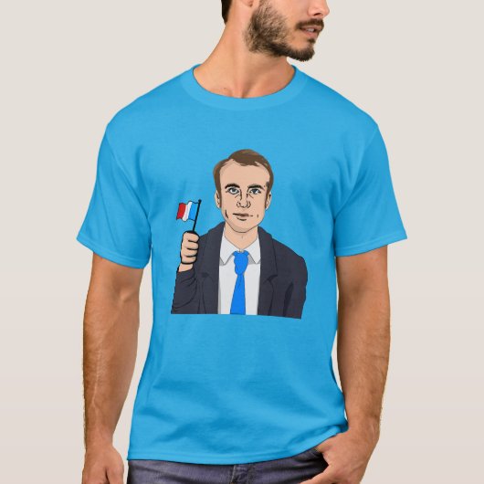 MacroCartoon met Franse vlag T-shirt (Voorkant)
