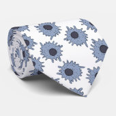 Macrofagen - Blauw op Wit Stropdas (Opgerold)