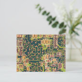 Macrofoto Circuit Board Briefkaart (Staand voorkant)
