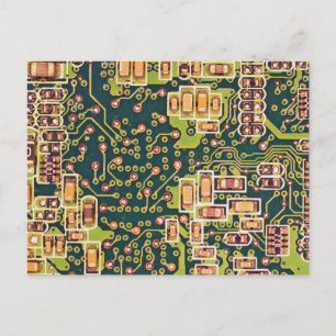 Macrofoto Circuit Board Briefkaart