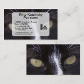 Macrofoto-ogen van een kat, persoonlijk en visitekaartje (Voorkant / Achterkant)