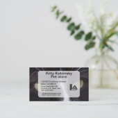 Macrofoto-ogen van een kat, persoonlijk en visitekaartje (Staand voorkant)