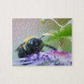 Macrofoto van Bumble Bee Legpuzzel (Horizontaal)