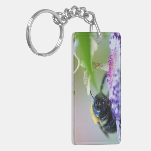 Macrofoto van Bumble Bee Sleutelhanger (Voorkant Links)