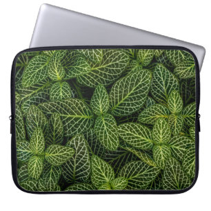 Macrofoto van groene planten laptop sleeve