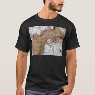 Macrofoto van het oppervlak van bruin brood t-shirt