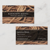 Macrofoto van Rope - Rope Craft - Visitekaartje (Voorkant / Achterkant)