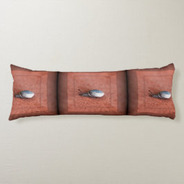 Macrofoto van slak op Terracotta Lichaamskussen