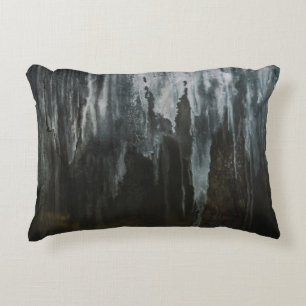 Macrofotografie van de ijsvorming accent kussen