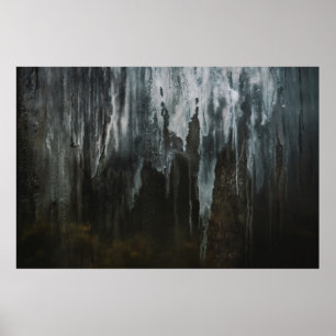 Macrofotografie van de ijsvorming poster