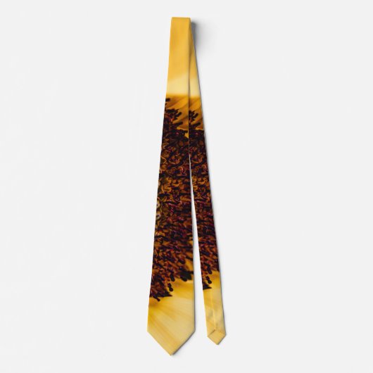 Macrofotografie van een zonnebloem stropdas (Voorkant)