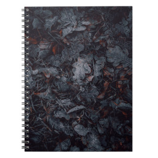 MACROFOTOGRAFIE VAN GRAY EN BROWN LEAVES NOTITIEBOEK