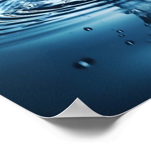 Macrofotografie van waterdruppel poster (Hoek)