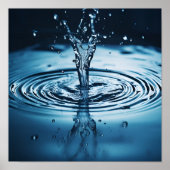 Macrofotografie van waterdruppel poster (Voorkant)