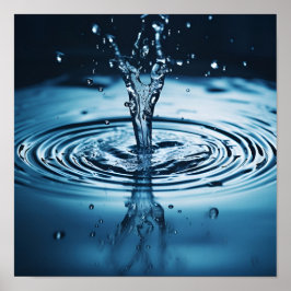 Macrofotografie van waterdruppel poster