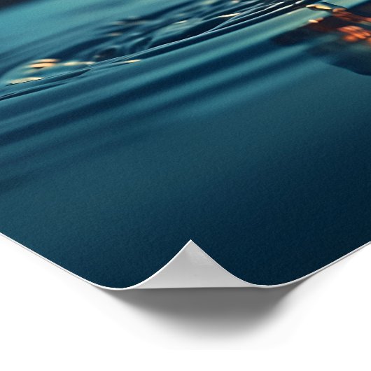 Macrofotografie van waterdruppel poster (Hoek)