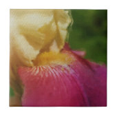 Macrogeel Iris Floral Art Tile Tegeltje (Voorkant)