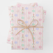 Macron Afternoon Tea Party Patroon Inpakpapier Vel (In situ)