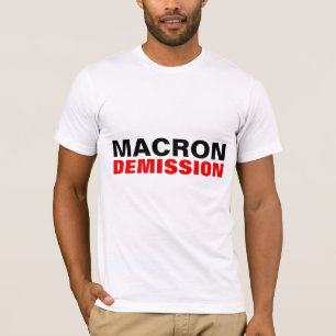 MACRON DEMISSION Frans president uit T-shirt
