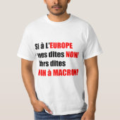 Macron = Europa = Mondialisering - T-shirt witte M (Voorkant)