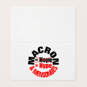 MACRON Hype en Lie MENSONGES FBC Visitekaartje (Buitenkant ongevouwen)