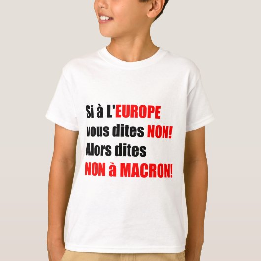 MACRON = T-shirt voor mondialisatie blanc Enfant (Voorkant)
