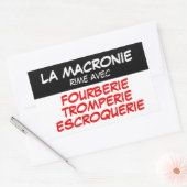 Macronie Fourberie Tromperie Escroquerie Sticker (Envelop)