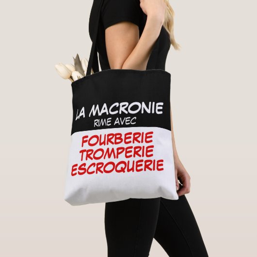 Macronie Fourberie Tromperie Escroquerie TB Tote Bag (Dichtbij)