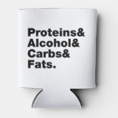 Macronutriënten. Eiwitten & Alcohol & Carbs & Vett Blikjeskoeler (Voorkant)
