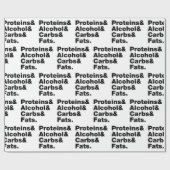 Macronutriënten. Eiwitten & Alcohol & Carbs & Vett Cadeaupapier (Vlak)