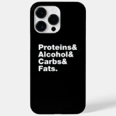 Macronutriënten. Eiwitten & Alcohol & Carbs & Vett Case-Mate iPhone Case (Achterkant)
