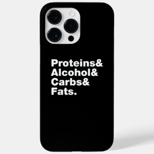 Macronutriënten. Eiwitten & Alcohol & Carbs & Vett Case-Mate iPhone 14 Pro Max Hoesje
