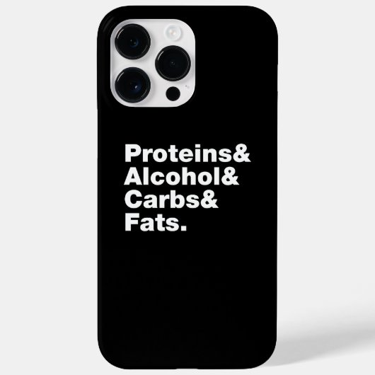Macronutriënten. Eiwitten & Alcohol & Carbs & Vett Case-Mate iPhone Case (Achterkant)