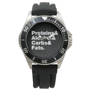 Macronutriënten. Eiwitten & Alcohol & Carbs & Vett Horloge