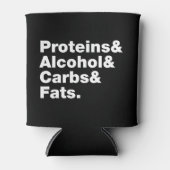 Macronutriënten. Eiwitten & Alcohol & Koolhydraten Blikjeskoeler (Voorkant)