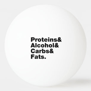 Macronutriënten. Eiwitten & Alcohol & Koolhydraten Pingpongbal