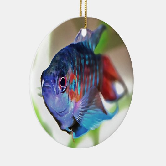 Macropodus Opercularis Aquarium vis Keramisch Ornament (Rechts)