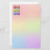 MacroregenboogRozen Briefpapier (Voorkant / Achterkant)