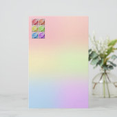 MacroregenboogRozen Briefpapier (Staand voorkant)