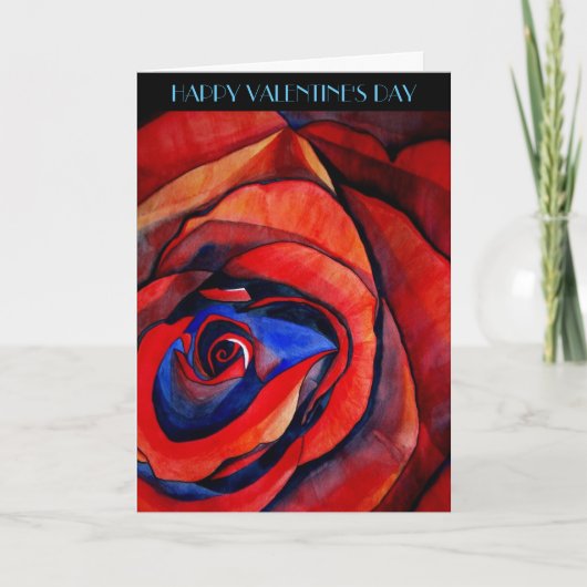 Macrororode roarrose Valentijnsdag Feestdagen Kaart (Voorkant)