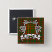 MacRory Tartan Shield Vierkante Button 5,1 Cm (Voorkant /achterkant)