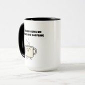 Macro's Cafeïne Brain Power Tech Humor Design Mok (Voorkant links)