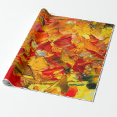 Macrotextuurfragment van de dichting van olieverf cadeaupapier (Uitgerold)