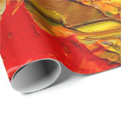 Macrotextuurfragment van de dichting van olieverf cadeaupapier (Rol Hoek)