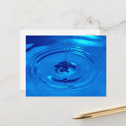 Macrowaterdruppel Briefkaart (Voorkant / Achterkant in situ)