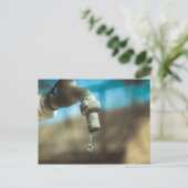 Macrowaterdruppel Briefkaart (Staand voorkant)