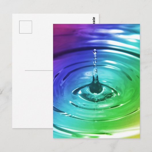 Macrowaterdruppel Briefkaart (Voorkant / Achterkant)